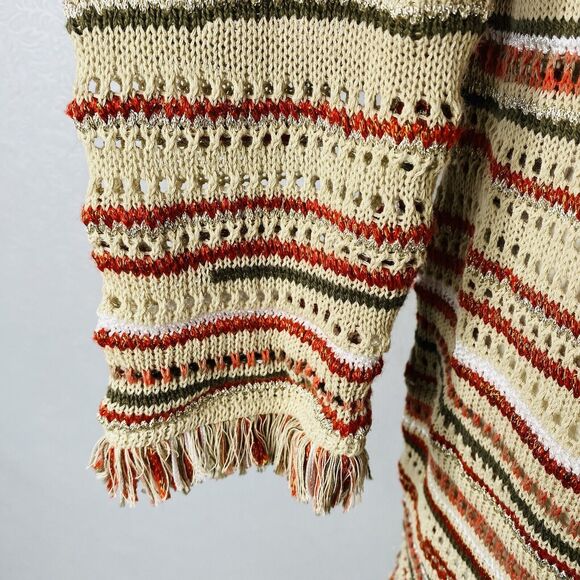 Chico's Sz 1 M Petite Crochet Knit Cardigan - Picture 6 of 15